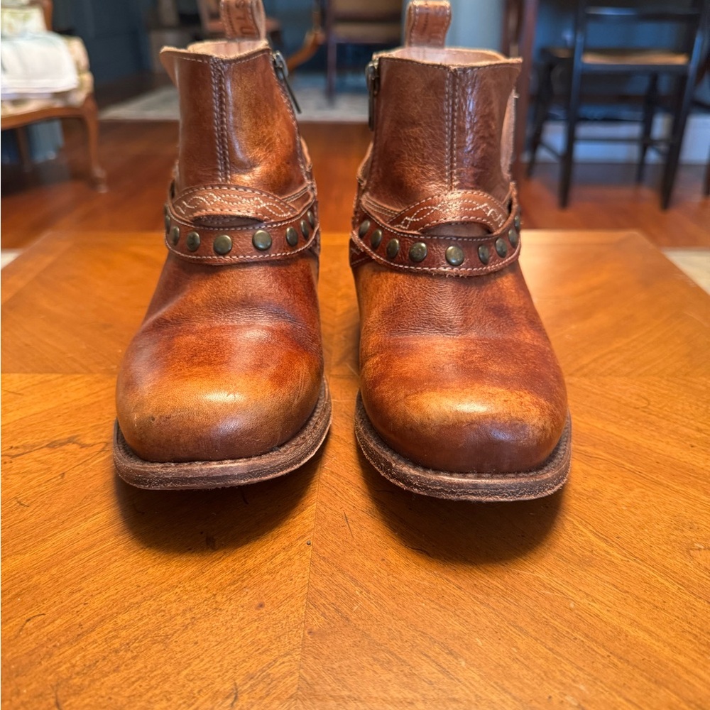 Bed Stu Brown Leather Ankle Booties